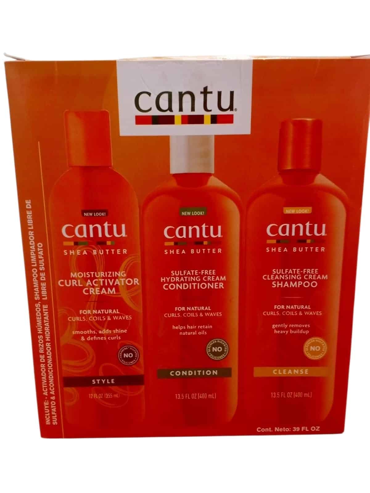 Kit Cantu – Activador de Rizos + Acondicionador + Shampoo