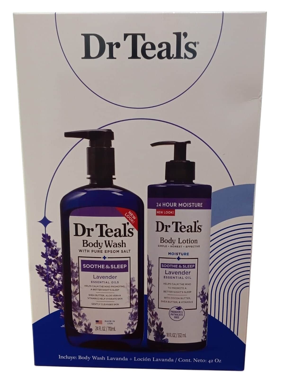 Pack Dr. Teals Body Wash 24Oz + Locion 18Oz (Lavanda)-Nutrisol Vite